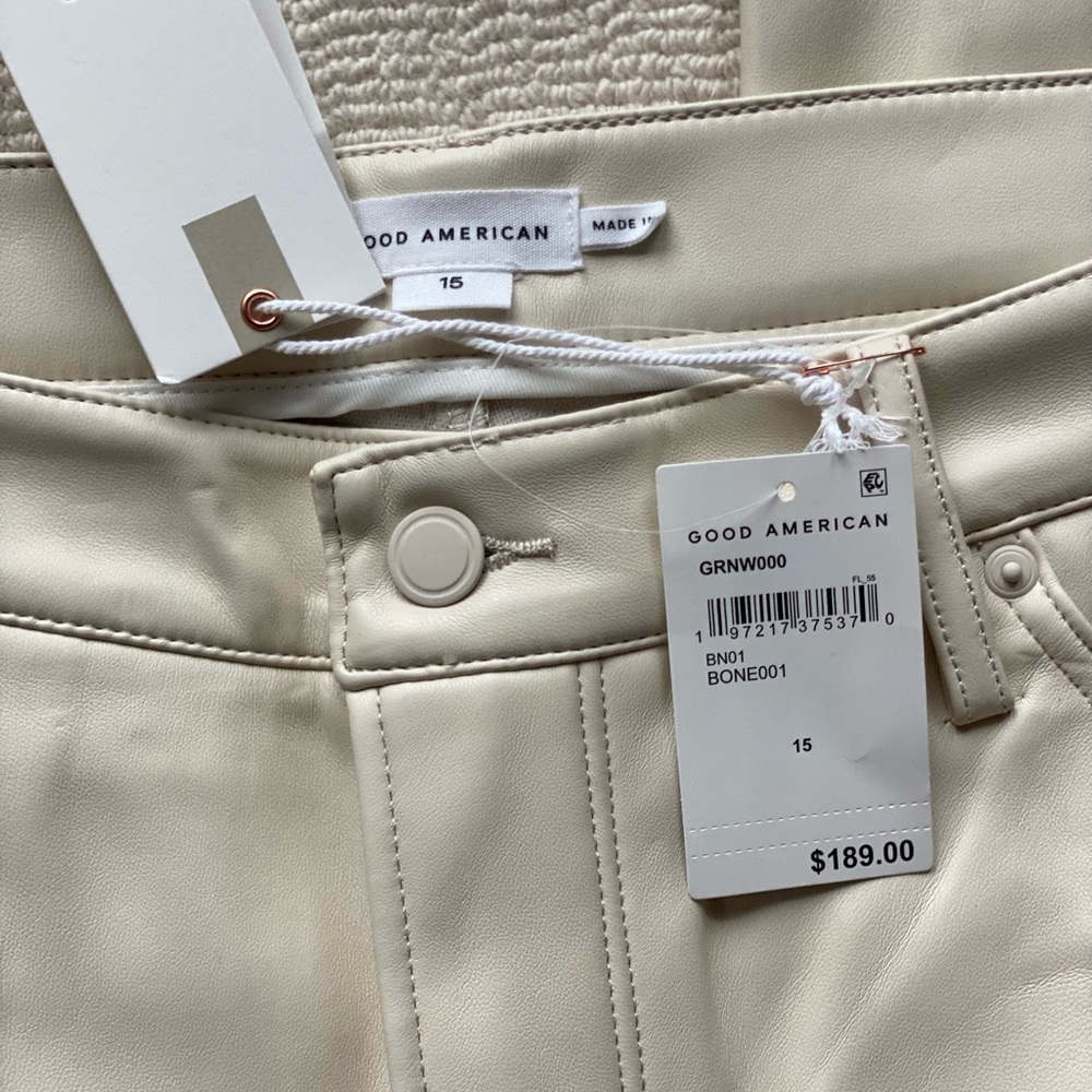 Good American Cream Boot Cut Pants - Size 15